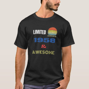 Camiseta 1958 Magnífica Idea de la Vintage del Cumpleaños H