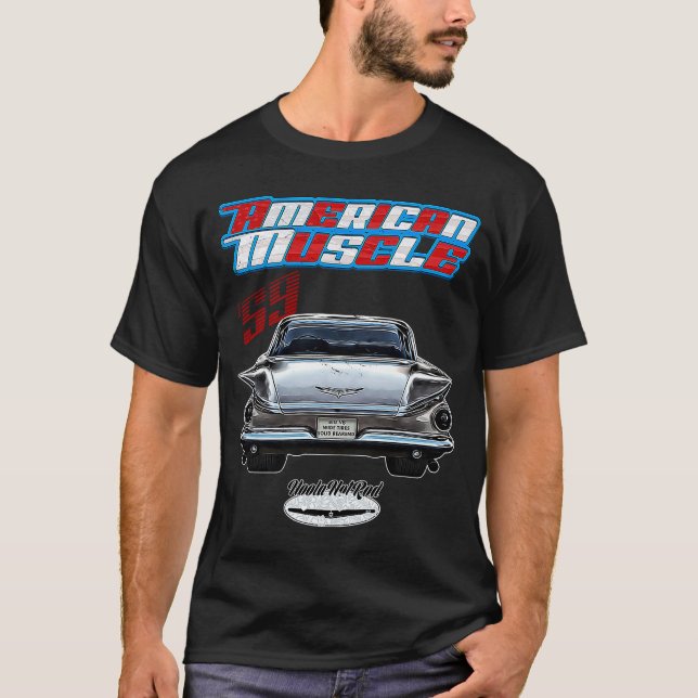 Camiseta 1959,Bel Invicta,Electra,Rockabilly,coche oxidado, (Anverso)
