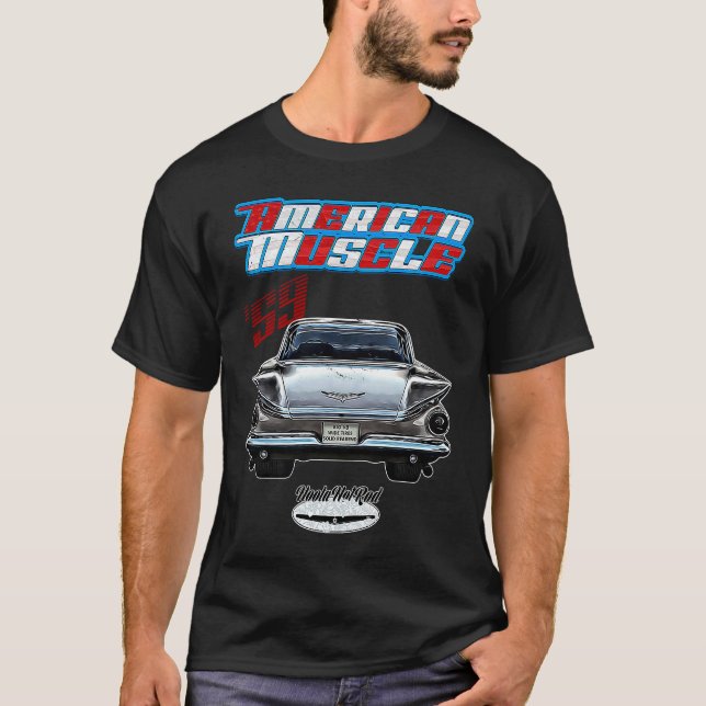 Camiseta 1959,Bel Invicta,Electra,Rockabilly,rusty car,dist (Anverso)