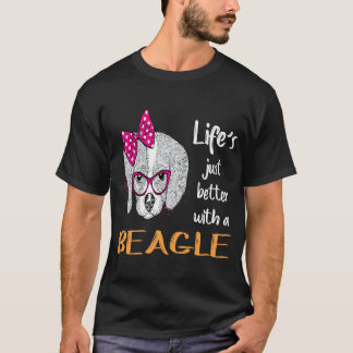 Camiseta 195 La vida es mejor con un Beagle
