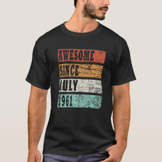 Camiseta 1961 Born In July Retro Idea