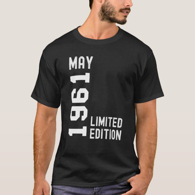 Camiseta 1961 May Happy Birthday Fiesta (Anverso)