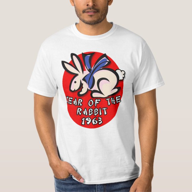 Camiseta 1963 años de la ropa y de los regalos del conejo (Anverso)