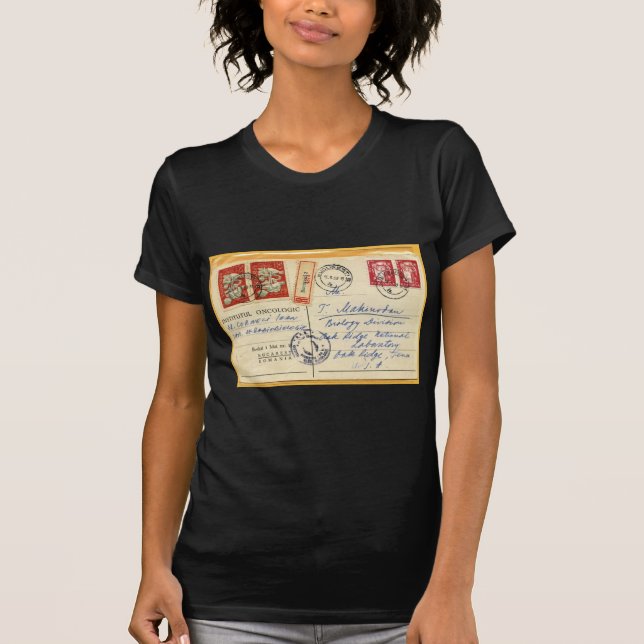 Camiseta 1963 - Oncología Rumania al laboratorio de la Oak (Anverso)