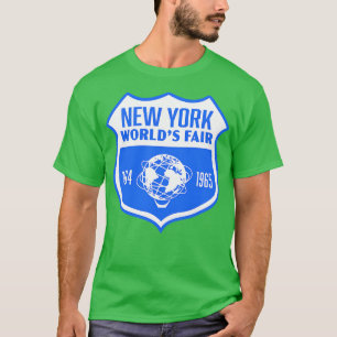 Camiseta 196465 New York World Fair Retro Shield White on