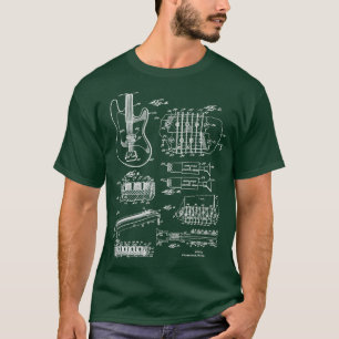 Camiseta 1964 Guitar Bridge Pick-up Patent Music Player His