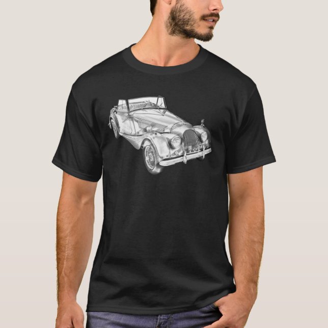 Camiseta 1964 Morgan Plus 4 Coche Deportivo Convertible Ill (Anverso)