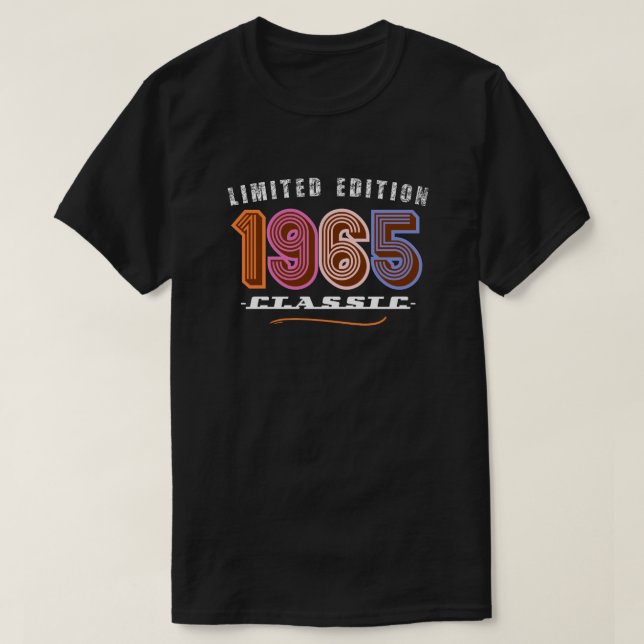 Camiseta 1965 60 cumpleaños (Diseño del anverso)