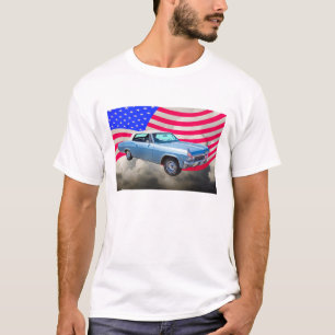 Camiseta 1965 Chevy Impala 327 Con Bandera Estadounidense