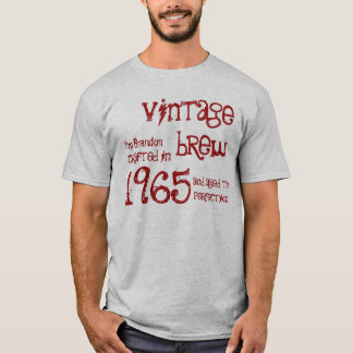 Camiseta 1965 o CUAESQUIERA grises del cumpleaños del Brew