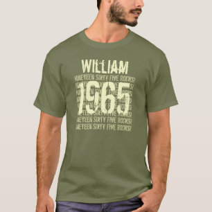 Camiseta 1965 o Cualquier año roza 50 regalo de cumpleaños 