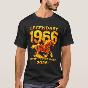 Camiseta 1966 Año Caballo de Fuego 60.º Arte