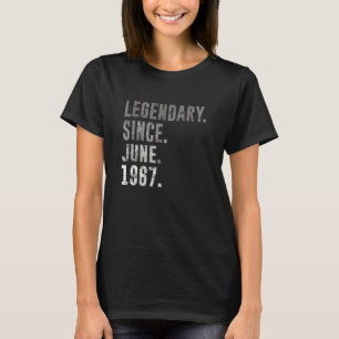 Camiseta 1967 55 Legendario desde junio de 1967 55º cumplea