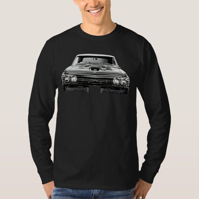 Camiseta 1967 Chevy Chevelle Ss Front View Silhouette (Anverso)