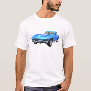 Camiseta 1967 Corvette Sports Car: Blue Finish: