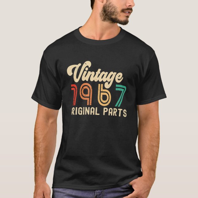 Camiseta 1967 Partes Originales 55º Cumpleaños 55 Años Vint (Anverso)
