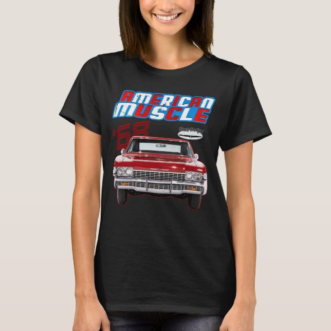 Camiseta 1968 Fastback,coche pony,Hotrod,Drag Car,Oldtimer, (Anverso)