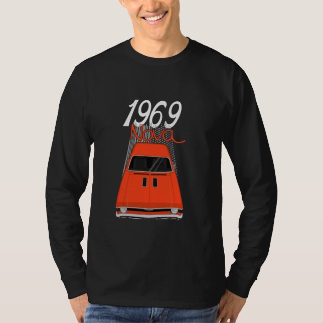 Camiseta 1969 69 Chevys Nova 2 Classic Car Old School Muscl (Anverso)