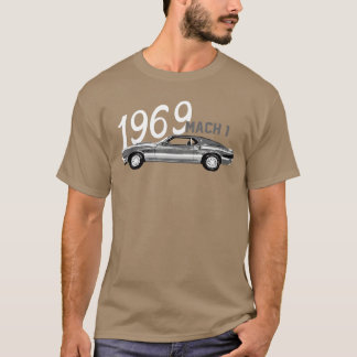 Camiseta 1969 69 Mach 1 Clásico Antiguo Coche Bandera de EE