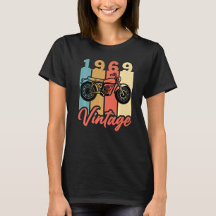 Camiseta 1969 Año de Nacimiento Viejo Motociclista Retro Cu