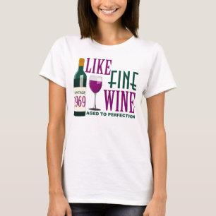 Camiseta 1969 COMO EL VINO fino envejecido al vintage de la