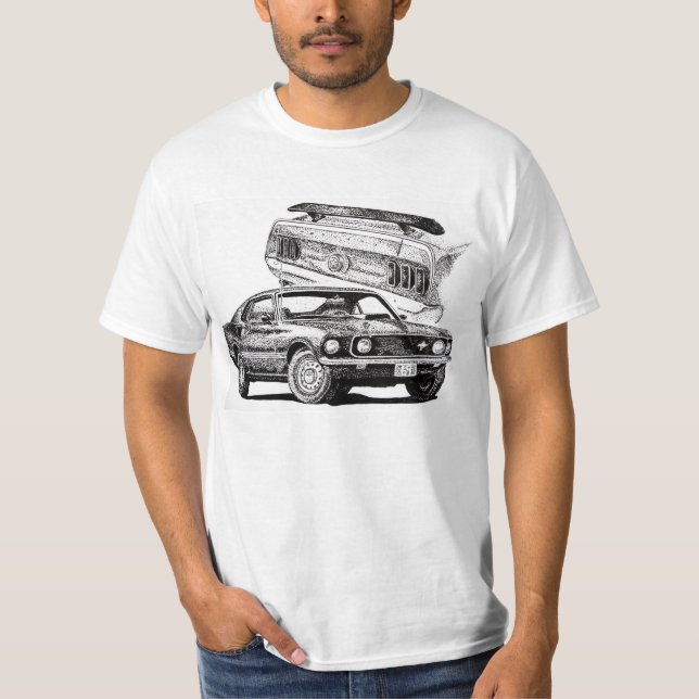 Camiseta 1969 Mach 1 coche muscular clásico (Anverso)
