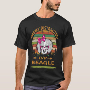 Camiseta 196 Distraído Fácilmente Por Beagle