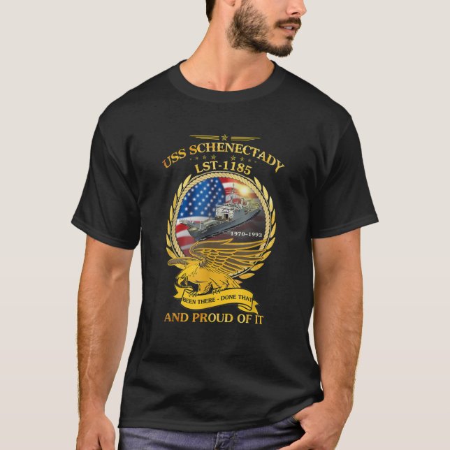 Camiseta 1970 1993 USS Schenectady 1185 (Anverso)