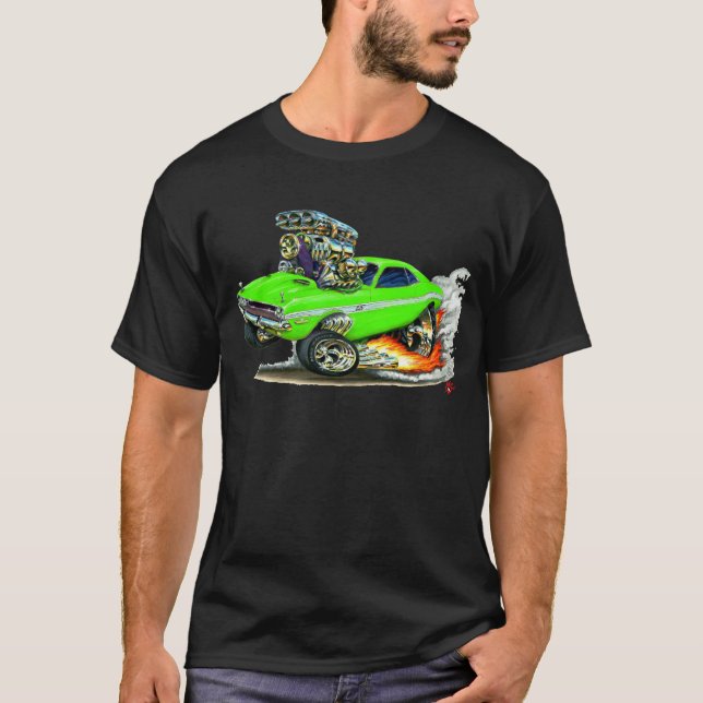 Camiseta 1970-72 coche de la cal del desafiador de Dodge (Anverso)