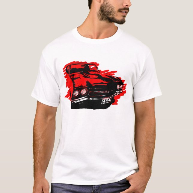 Camiseta 1970 del coche de Chevrolet Chevelle SS (Anverso)