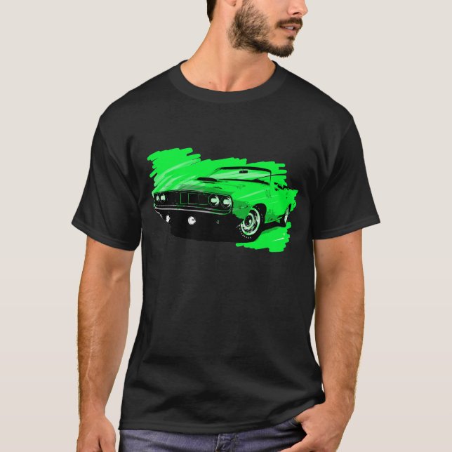 Camiseta 1970 del coche de Plymouth Cuda (Anverso)