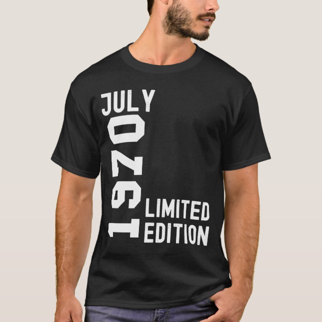 Camiseta 1970 Fiesta Feliz Cumpleaños (Anverso)