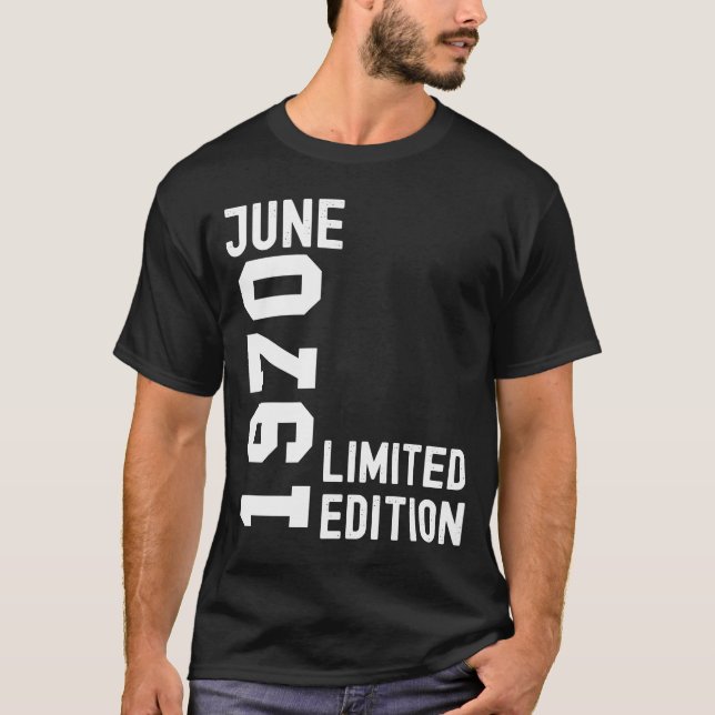 Camiseta 1970 June Happy Birthday Fiesta (Anverso)