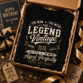 Camiseta 1970 Legendario Envejecido Perfectamente Retro 56