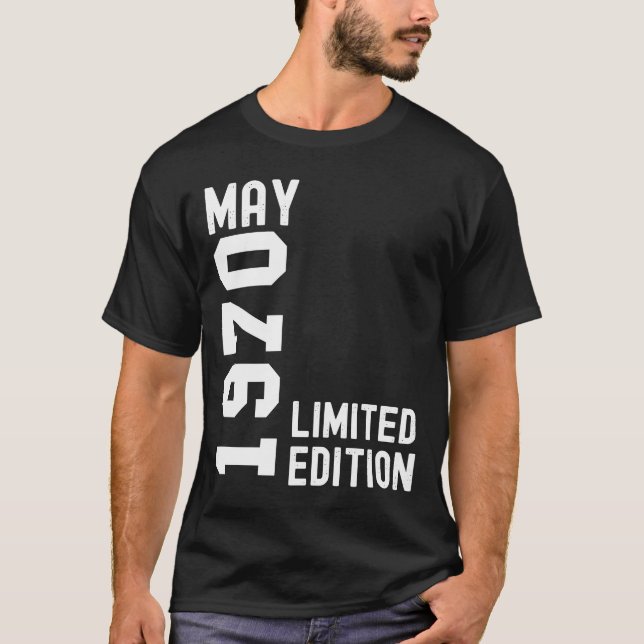 Camiseta 1970 May Happy Birthday Fiesta (Anverso)