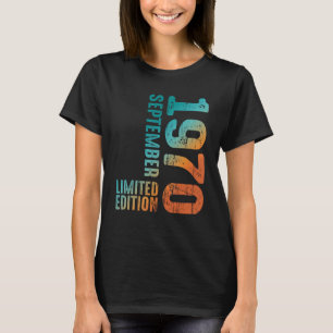Camiseta 1970 Septiembre 1970 Año 1970 Retro 1970