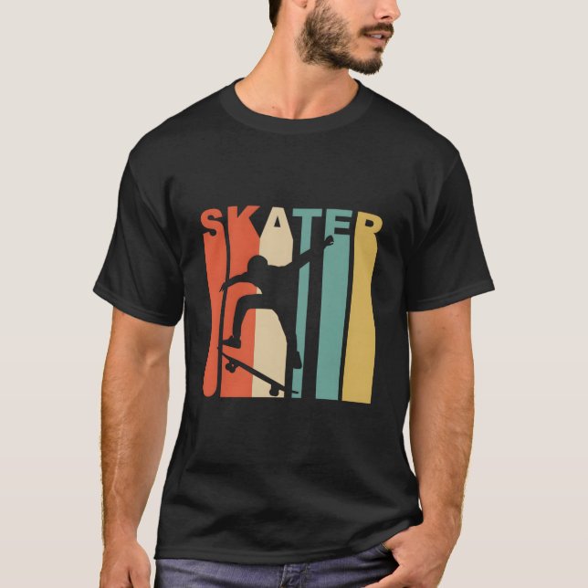 Camiseta 1970'S Style Skater Skateboarder Skateboarding (Anverso)