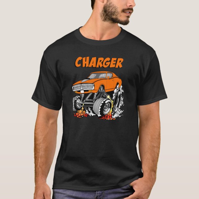 Camiseta 1971 1972 Personalizado Cargador Hot Rod (Anverso)