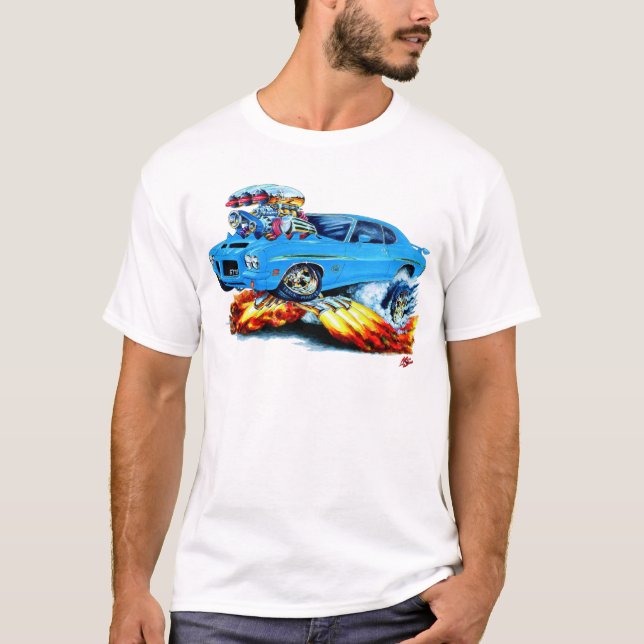 Camiseta 1971-72 coche del azul del juez de GTO (Anverso)