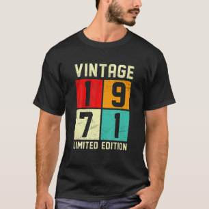 Camiseta 1971 Cumpleaños Vintage 50 Años Retro