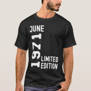 Camiseta 1971 Junio Fiesta Feliz Cumpleaños