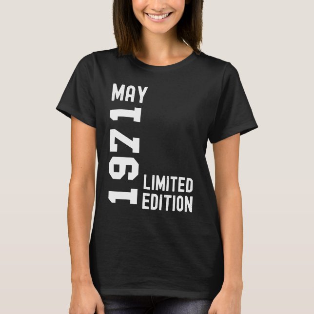 Camiseta 1971 May Happy Birthday Fiesta (Anverso)