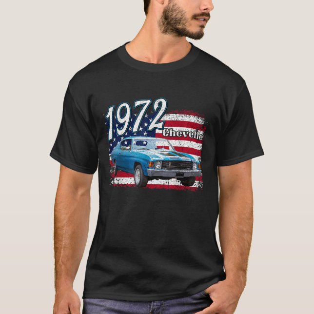 Camiseta 1972 72 Chevelle Malibu SS 4 de julio de América T (Anverso)