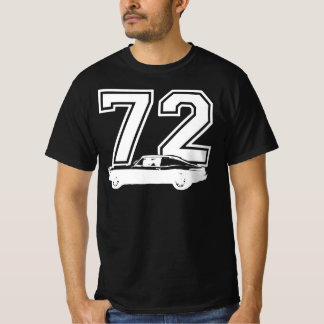 Camiseta 1972 Chevy Nova Side View Year Royal Blue Graphic 