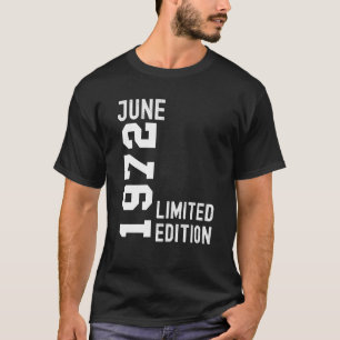Camiseta 1972 Junio Fiesta Feliz Cumpleaños