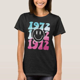 Camiseta 1972 Personalizado 51º cumpleaños Hippie Retro Vin