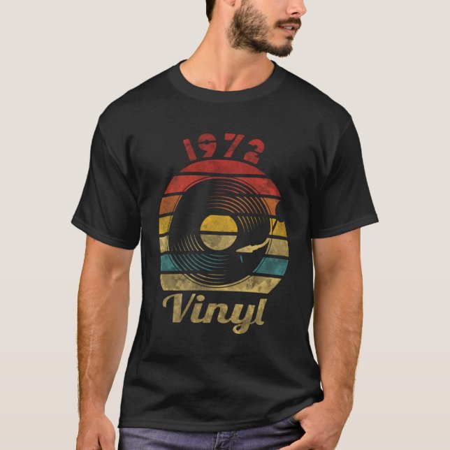 Camiseta 1972 Vinil Retro Grabar música vintage (Anverso)