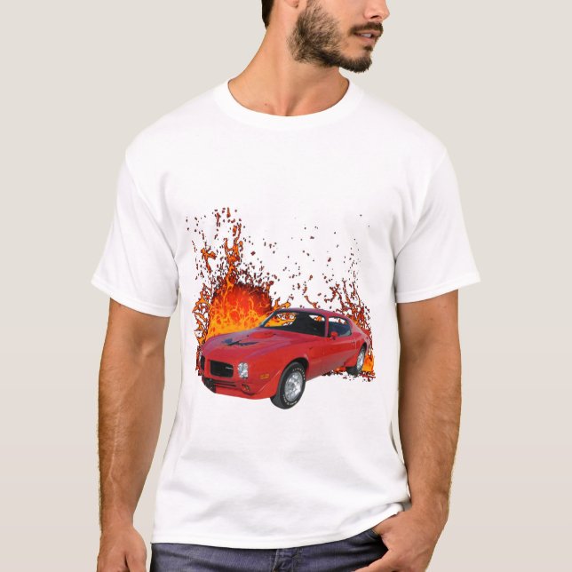 Camiseta 1973 Acuerdo Pontiac sobre aves de fuego AM (Anverso)
