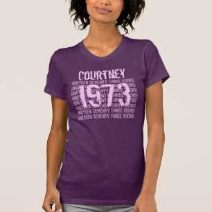 Camiseta 1973 o cualquier año 50 regalo de cumpleaños morad