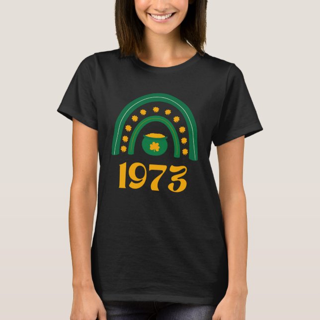 Camiseta 1973 Pro Choice St Patrick s Day Irish Shamrock Fe (Anverso)